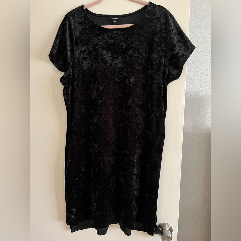 Torrid black velvet dress